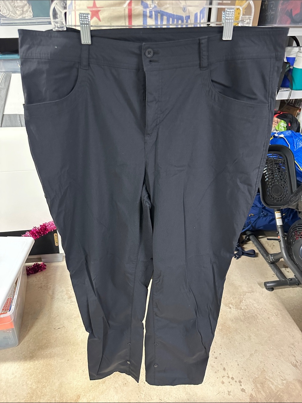 Eddie Bauer Black Women's Track Joggers with Snap Ankles